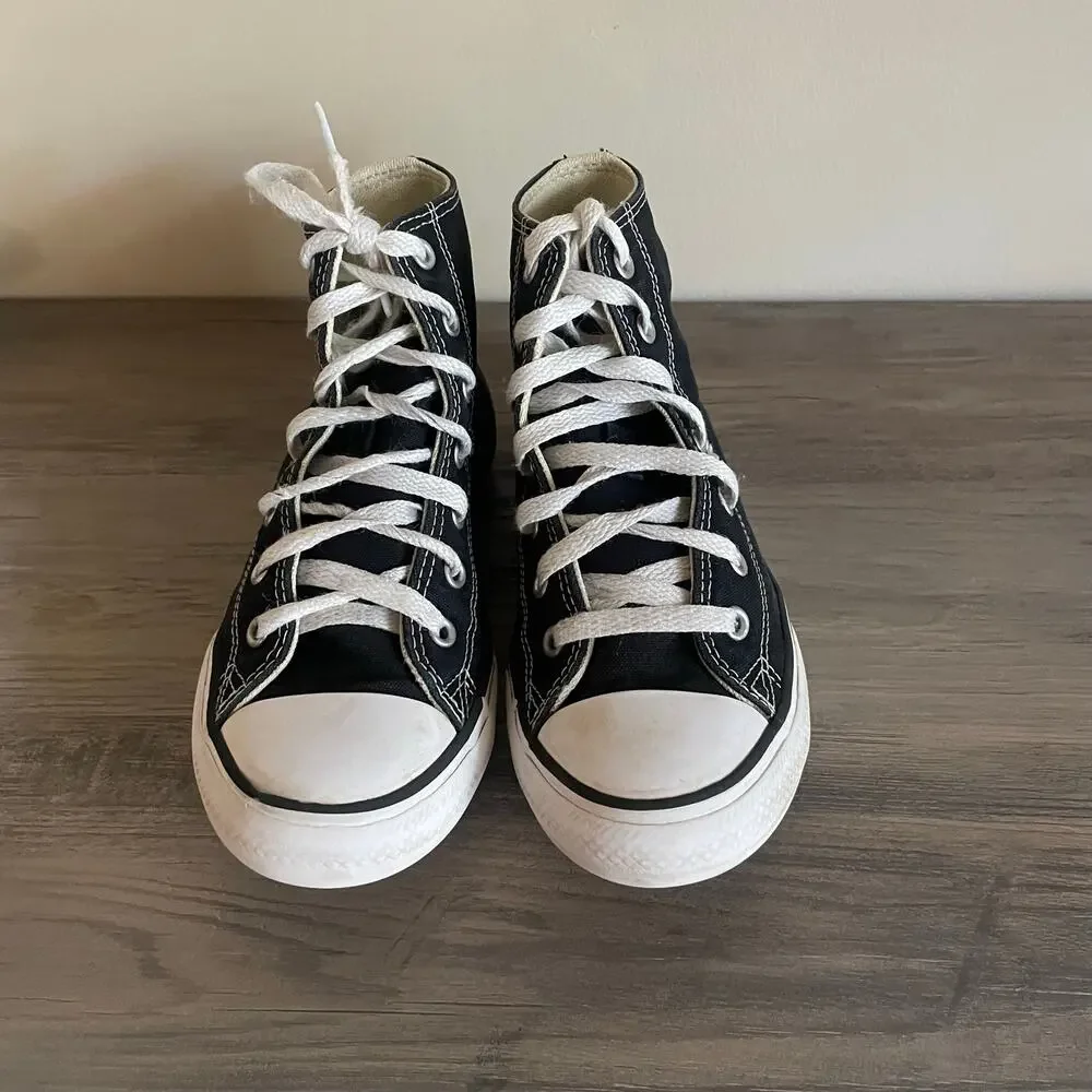 Converse Chuck Taylor All Star Youth 3 High Top Sneakers Black Silver Lot 2